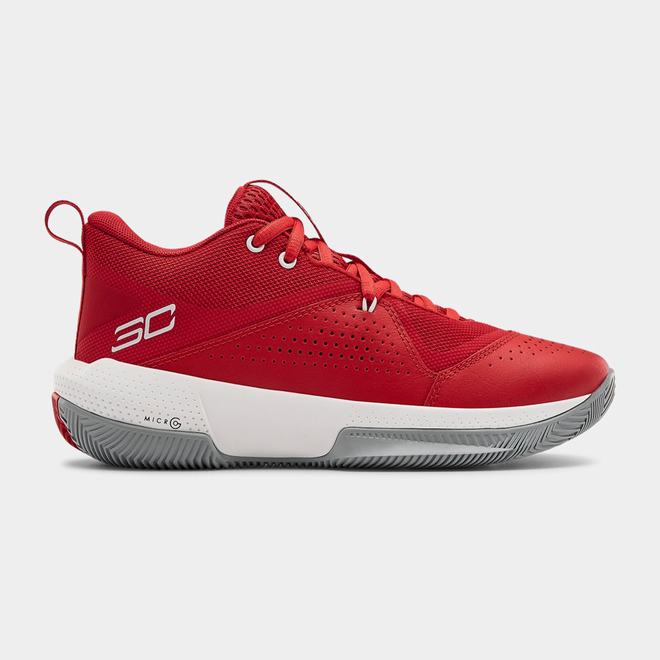 Under Armour SC 3ZER0 IV - Chlapcenske Basketbalove Topanky - Červené/Biele